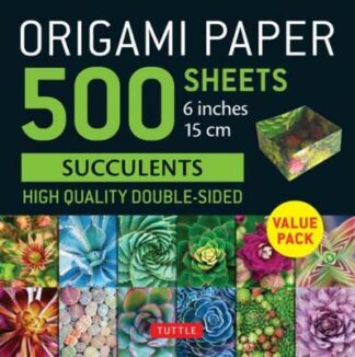 Book cover for product 9780804853729 Origami Paper 500 sheets Succulents 6 inch (15 cm)