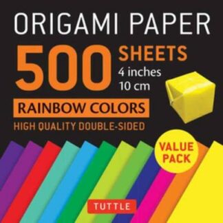 Book cover for product 9780804852364 Origami Paper 500 sheets Rainbow Colors 4" (10 cm)