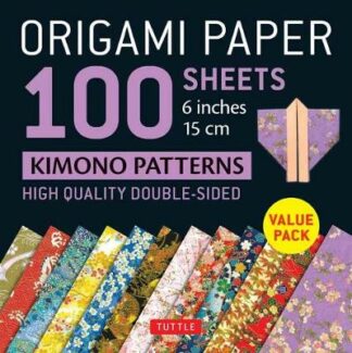 Book cover for product 9780804852357 Origami Paper 100 sheets Kimono Patterns 6" (15 cm)