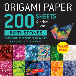 Book cover for product 9780804853200 Origami Paper 200 sheets Birthstones 6" (15 cm)