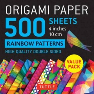 Book cover for product 9780804853576 Origami Paper 500 sheets Rainbow Patterns 4" (10 cm)