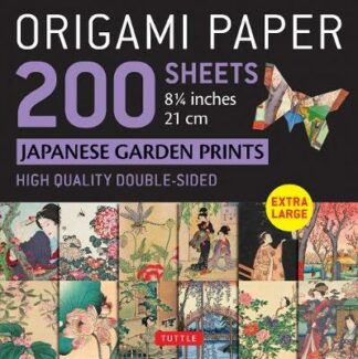 Book cover for product 9780804853675 Origami Paper 200 sheets Japanese Garden Prints 8 1/4" 21cm