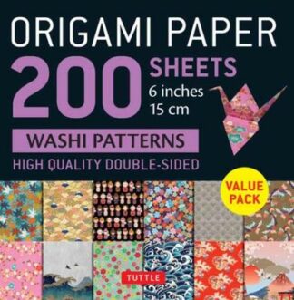 Book cover for product 9780804853606 Origami Paper 200 sheets Washi Patterns 6" (15 cm)